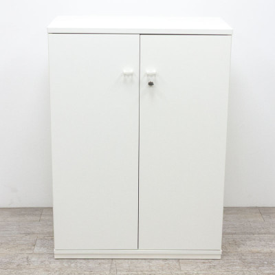 Armoire basse portes b. L80 Blanc
