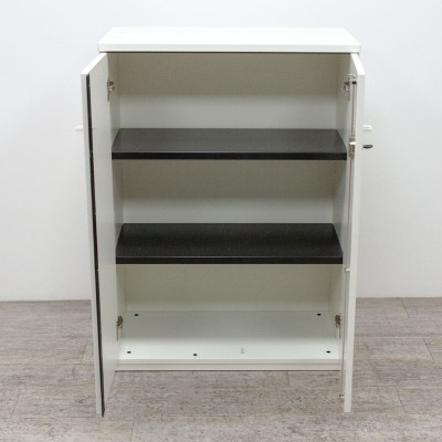 Armoire basse portes b. L80 Blanc