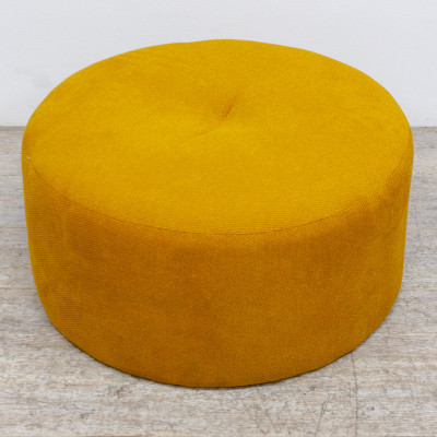 Pouf rond Ø 65 en tissu Jaune