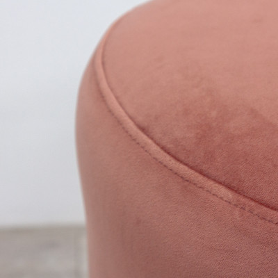 Pouf rond Ø 43 en tissu Rose