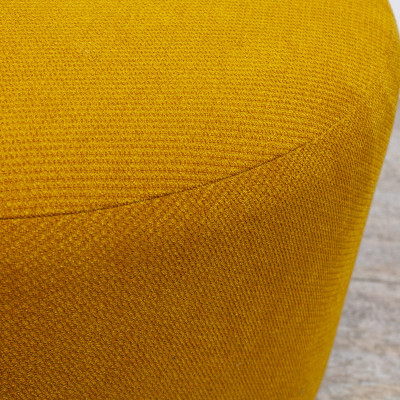 Pouf rond Ø 65 en tissu Jaune