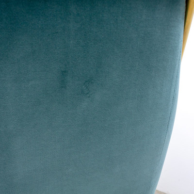 Fauteuil lounge en velours Bleu 