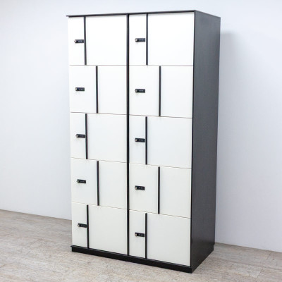 Vestiaire 10 cases Noir /Blanc