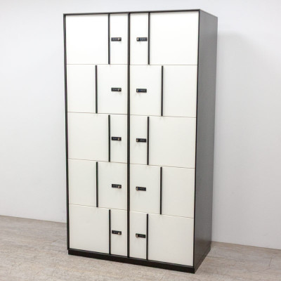 Vestiaire 10 cases Noir / Blanc