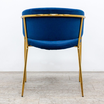 KAVE HOME Runnie velours Bleu/ Doré