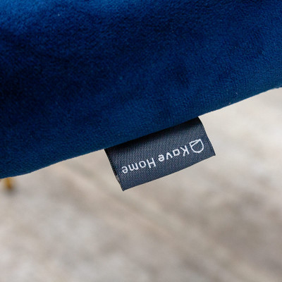 KAVE HOME Runnie velours Bleu/ Doré