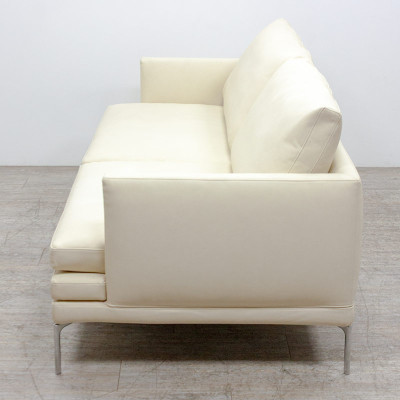ZANOTTA Canapé en cuir Blanc cassé