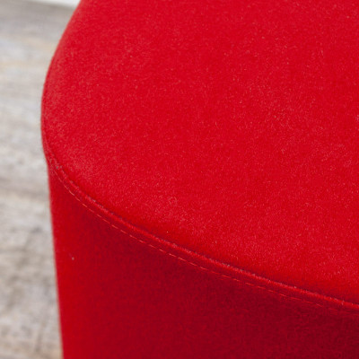 Pouf en tissu Rouge