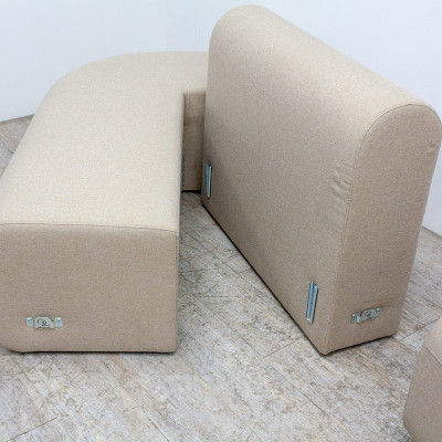MDD Artiko Canapé en tissu Beige