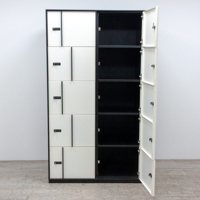 Vestiaire 10 cases Noir / Blanc