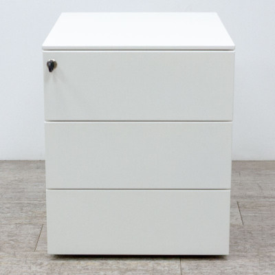 Caisson 3 tiroirs Blanc avec clé