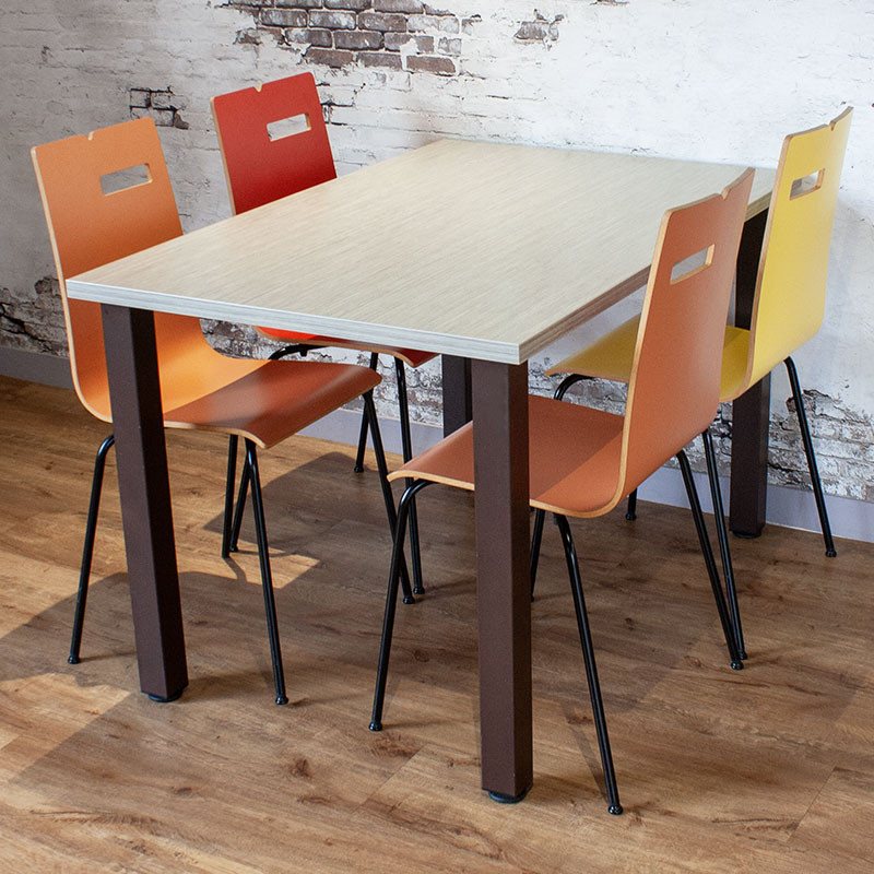 Table réfectoire L120 bois Gris