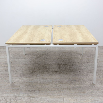 BURONOMIC Bench L140 Chêne / Blanc