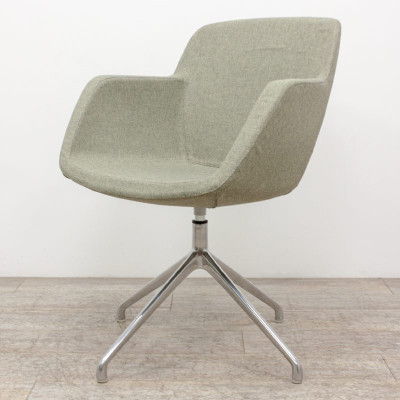Fauteuil pivotant en tissu Vert