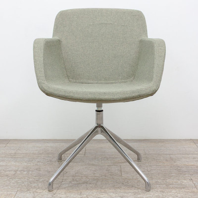 Fauteuil pivotant en tissu Vert