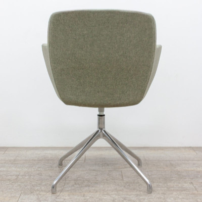 Fauteuil pivotant en tissu Vert