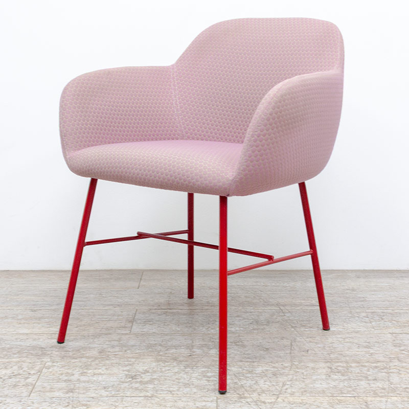 METALMOBIL Chaise Rouge / Rose