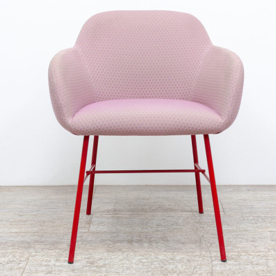 METALMOBIL Chaise Rouge / Rose