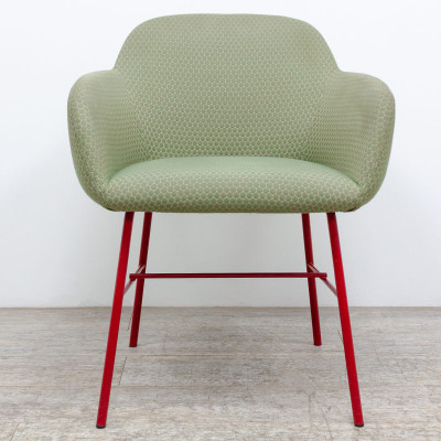 METALMOBIL Chaise Rouge / Vert