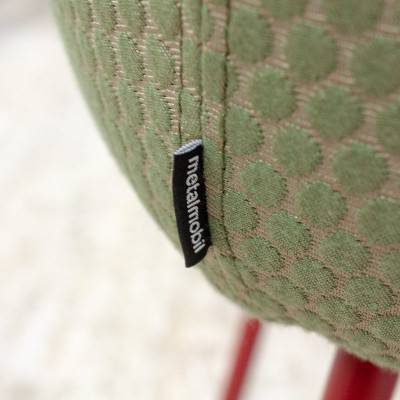 METALMOBIL Chaise Rouge / Vert