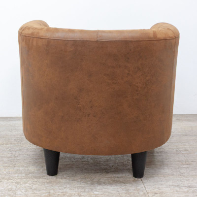 Fauteuil individuel en tissu Brun