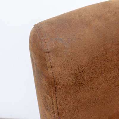 Fauteuil individuel en tissu Brun