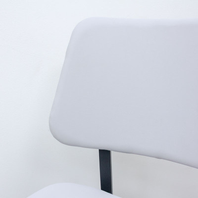 Chaise 4 pieds simili cuir Gris