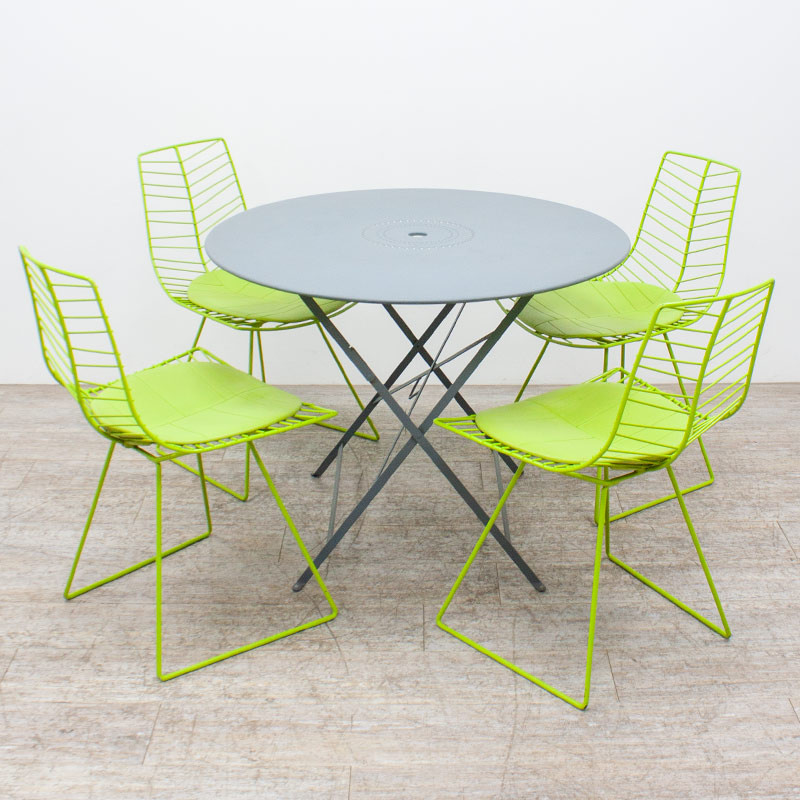 Table ronde d'extérieur Gris