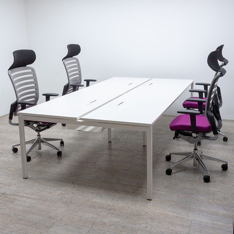 Bench 4 postes L280 Blanc