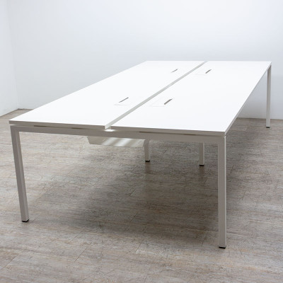 Bench 4 postes L280 Blanc