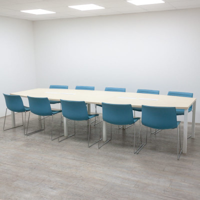 Table de réunion L360 Bouleau/Blanc