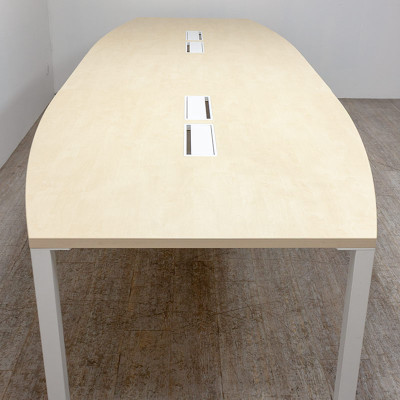 Table de réunion L360 Bouleau/Blanc