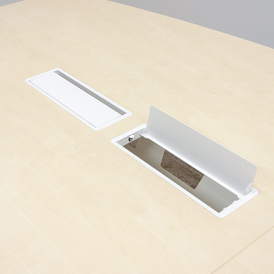 Table de réunion L360 Bouleau/Blanc