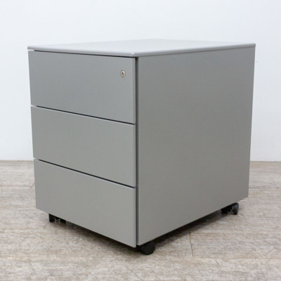 Caisson 3 tiroirs Gris avec clé