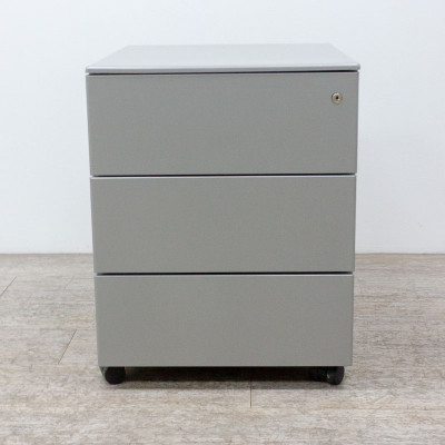 Caisson 3 tiroirs Gris avec clé