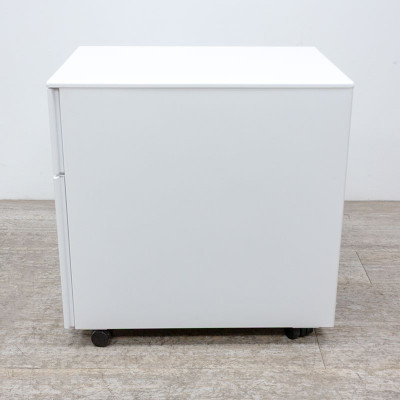 Caisson 2 tiroirs Blanc avec clé