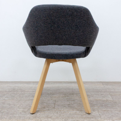 Chaise 4 pieds feutrine gris foncé