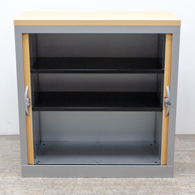 HAWORTH Basse L100 Gris / Merisier