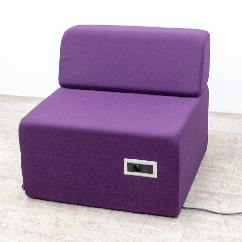 MAJENCIA Fauteuil en tissu Violet