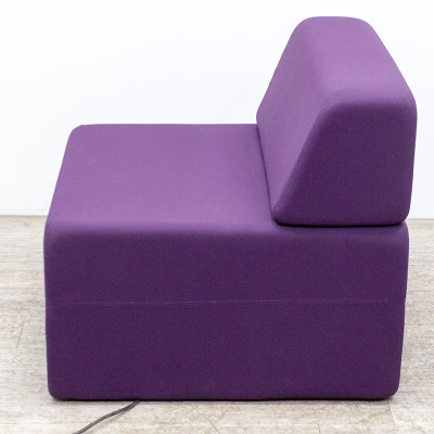 MAJENCIA Fauteuil en tissu Violet