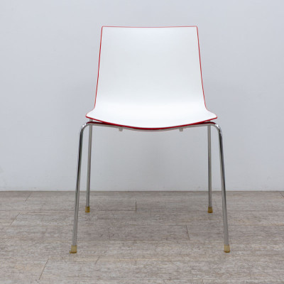 Chaise Arper Catifa 46 Blanc /Rouge
