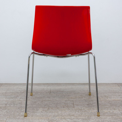 Chaise Arper Catifa 46 Blanc /Rouge