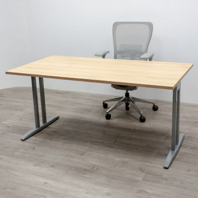 EOL Bureau droit L160 Gris/ Bouleau