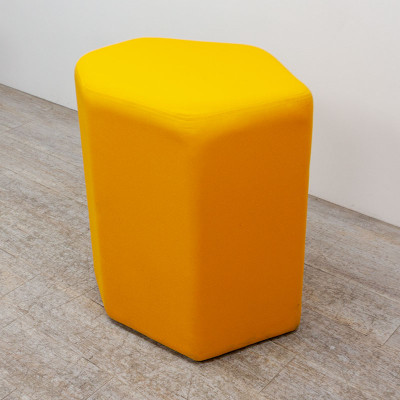 MDD Bazalto Pouf en tissu Jaune