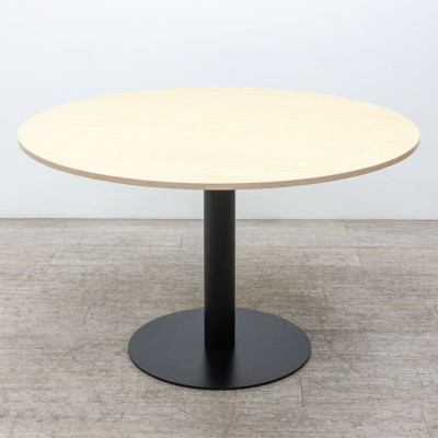 Table ronde Ø120 Chêne / Noir