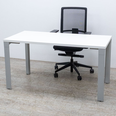 Table polyavalente L140 Blanc/Gris