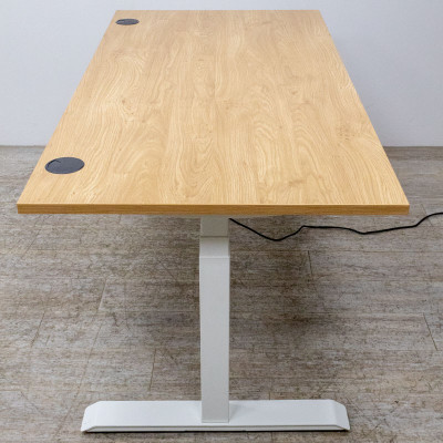 Bureau électrique L160 Chêne /Blanc