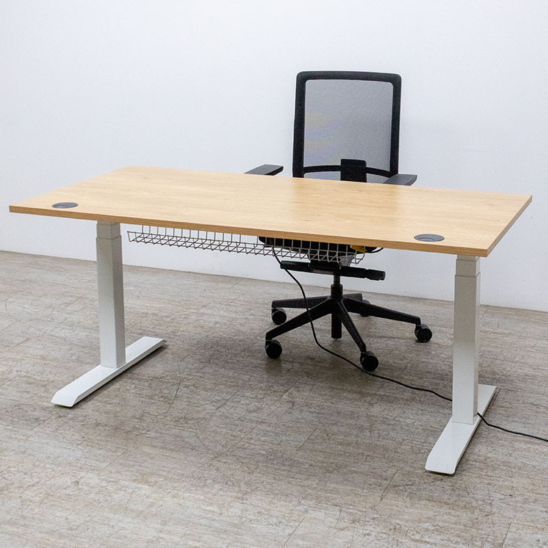 Bureau électrique L160 Chêne /Blanc