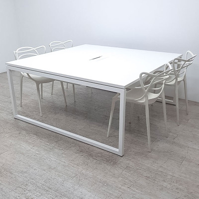 Table de réunion L160 Blanc