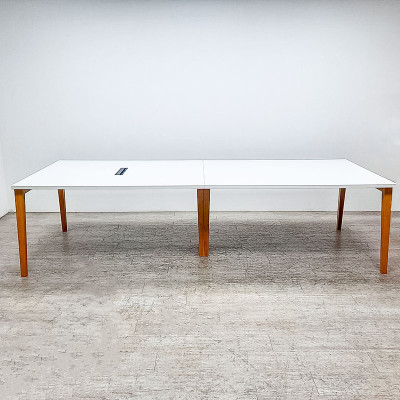 Table de réunion L300 Blanc Bois